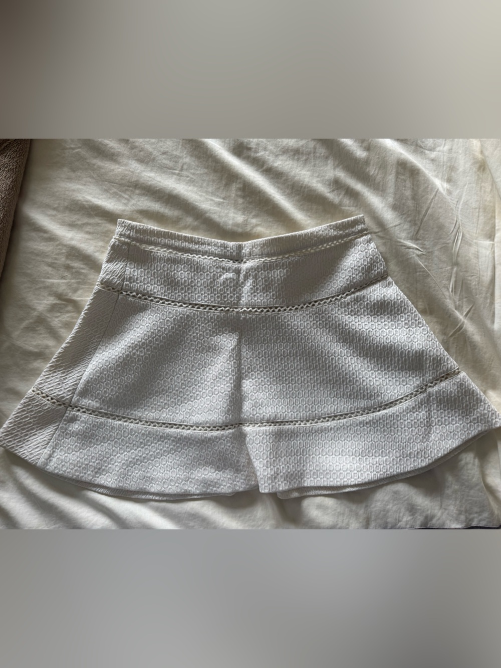 Banana Republic White Textured Skirt